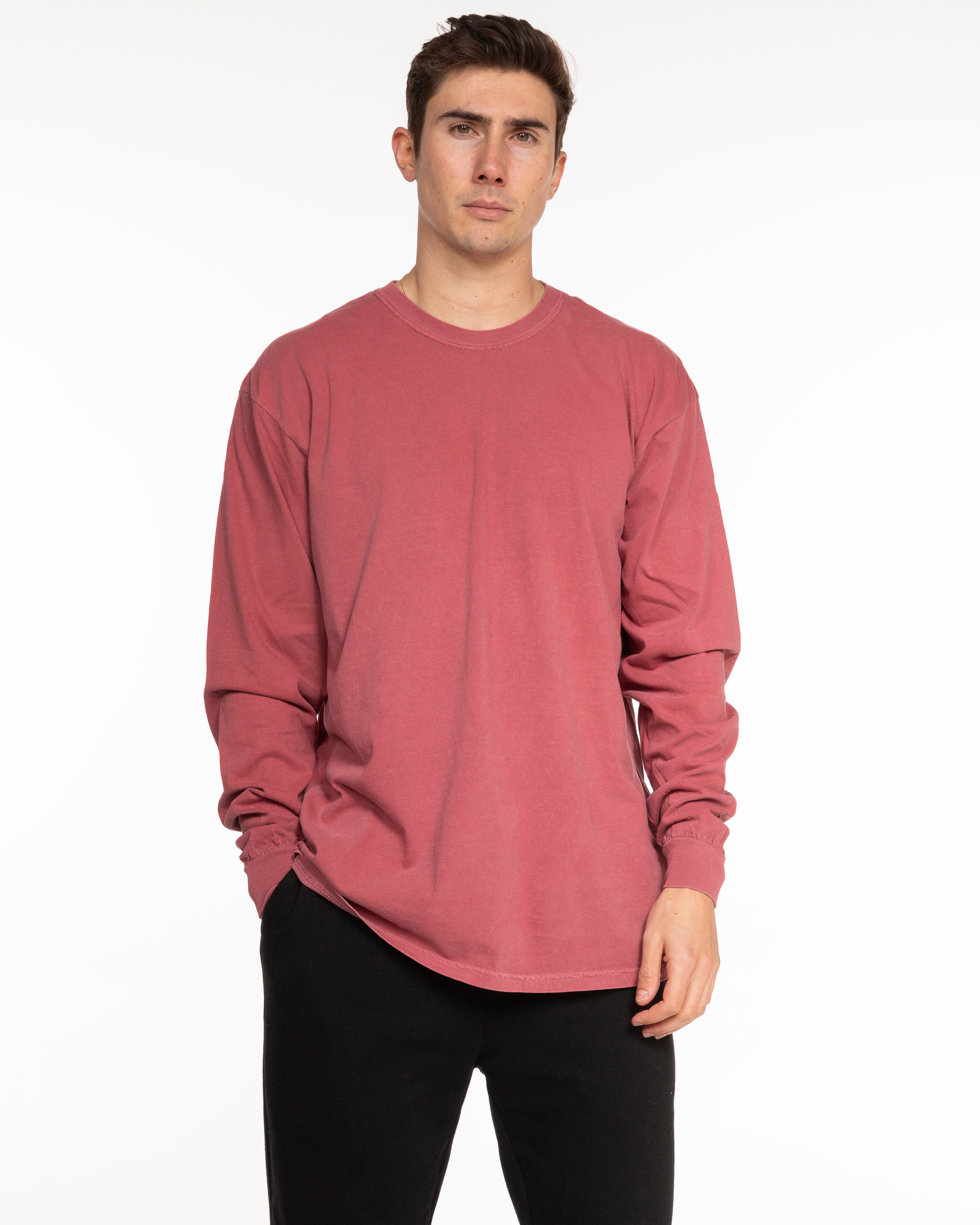 The Unisex Midweight Long Sleeve - Red Brick