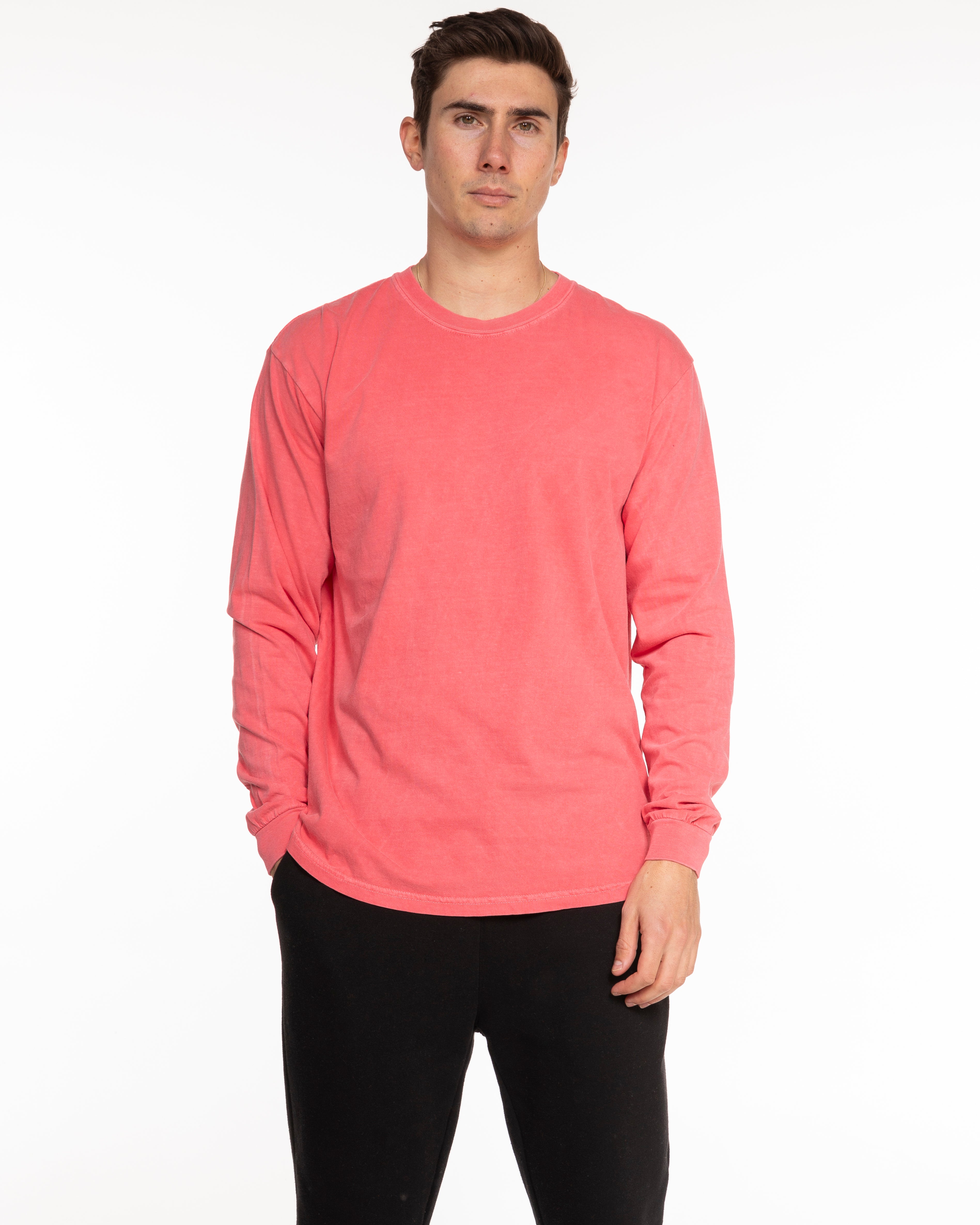 The Unisex Midweight Long Sleeve - Hot Pink