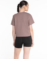 The Boxy Crop Tee - Mauve