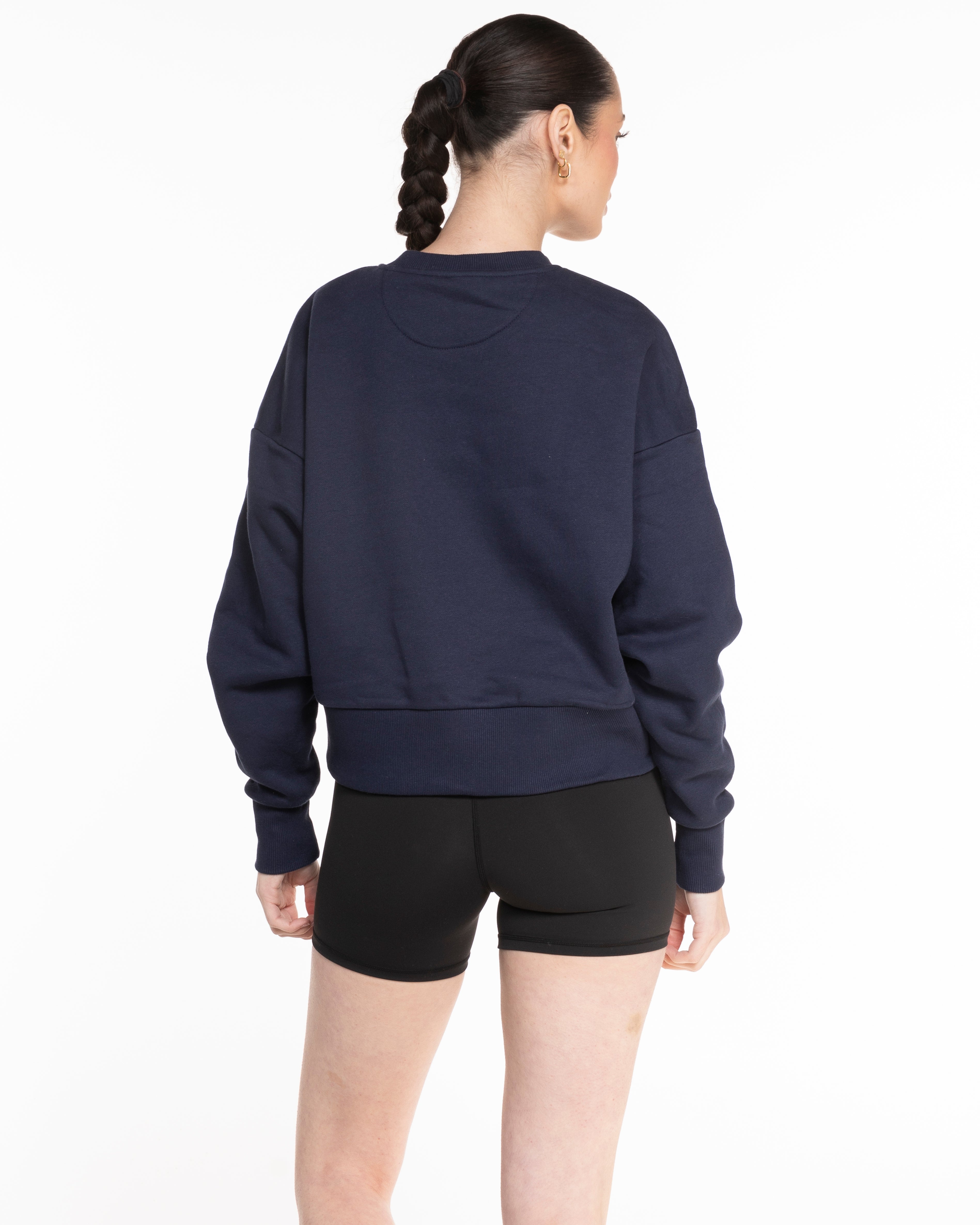 The Womens Heavyweight Crop - Navy