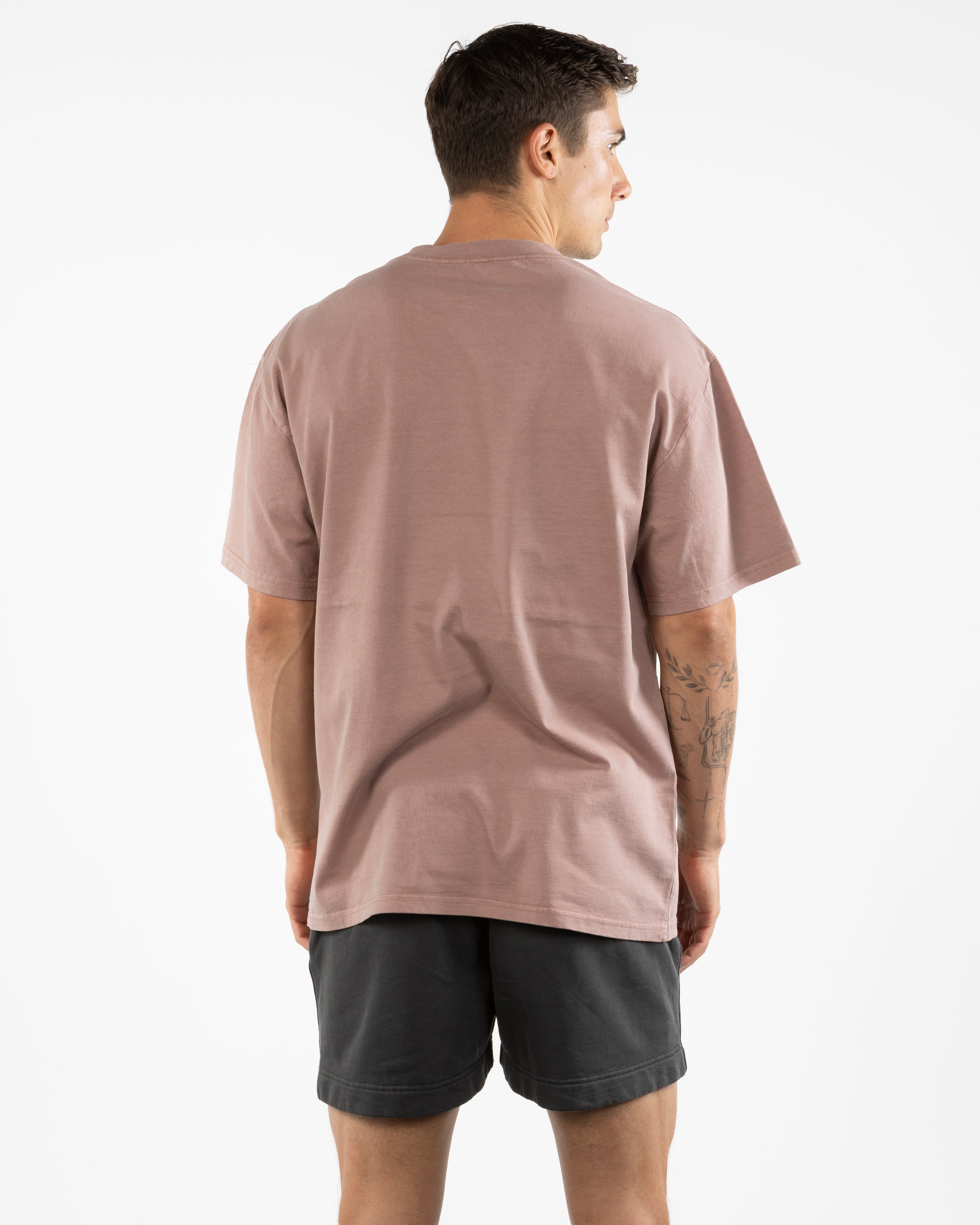 The Mens Heavyweight Tee - Washed Pink