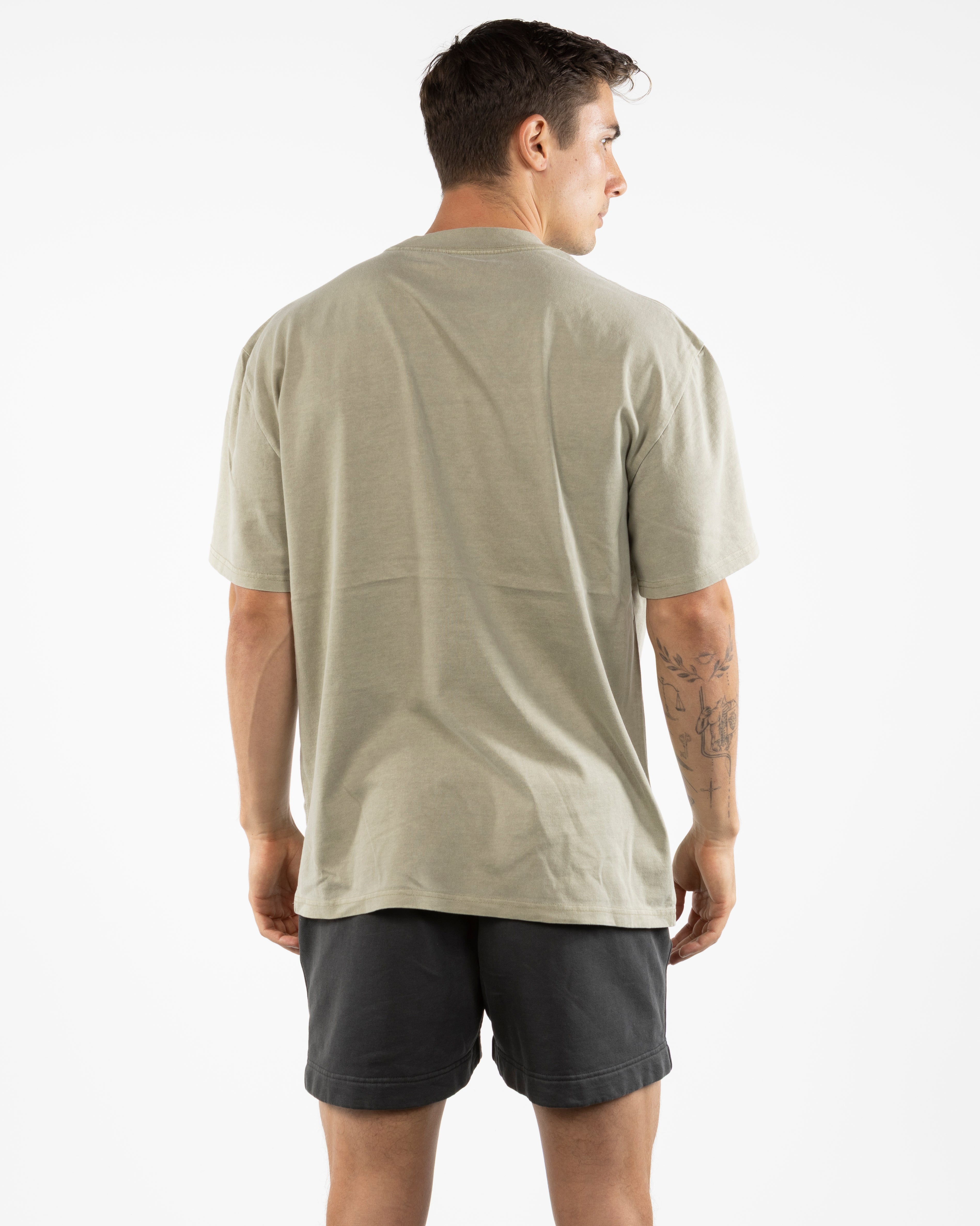The Mens Heavyweight Tee - Washed Eucalyptus
