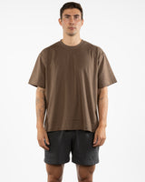 The Mens Boxy Tee - Walnut