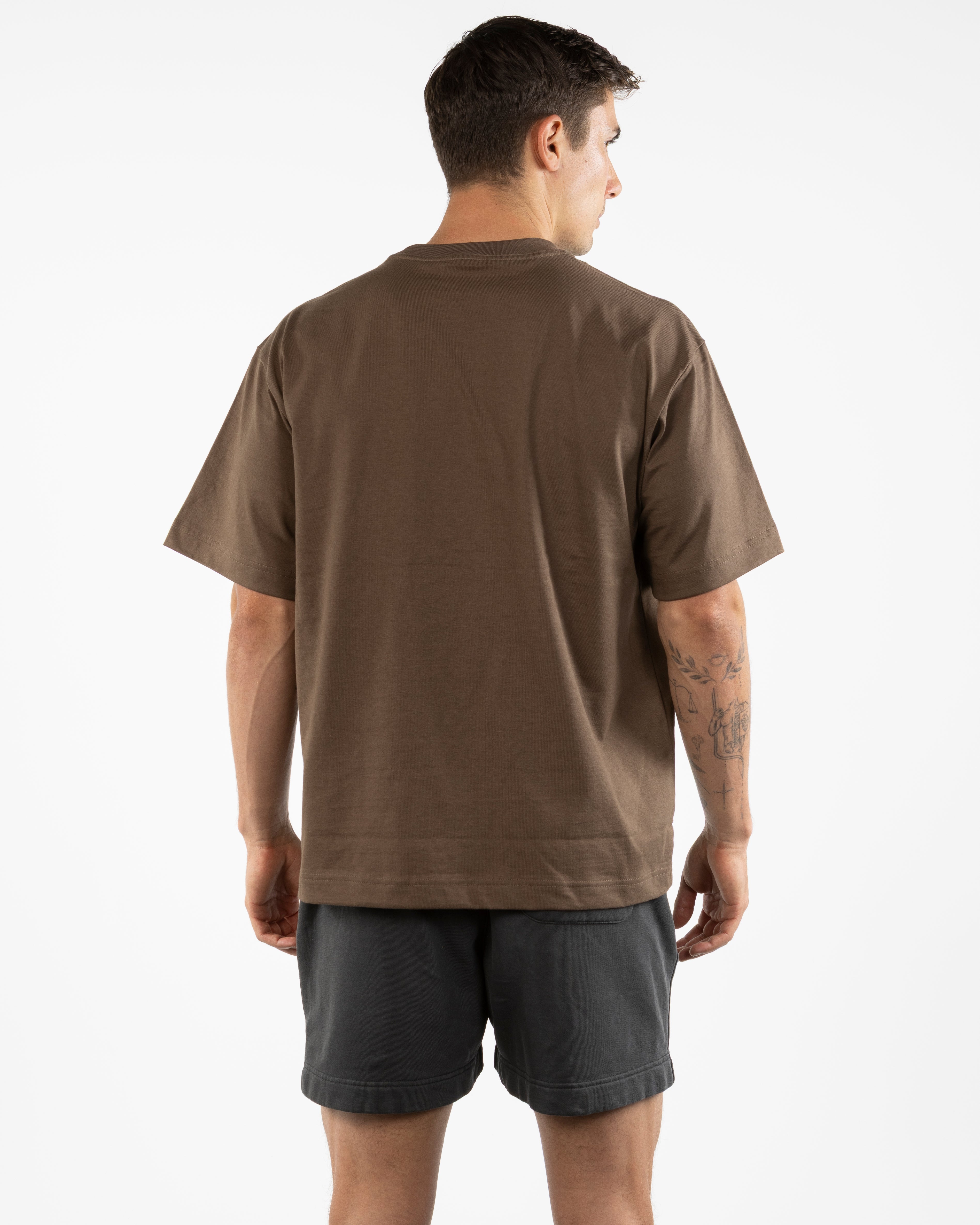 The Mens Boxy Tee - Walnut