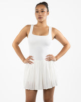 The Scoop Back Dress - White