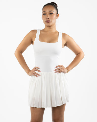 The Scoop Back Dress - White