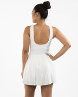 The Scoop Back Dress - White