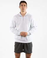 The Mens 1/4 Zip - White Heather