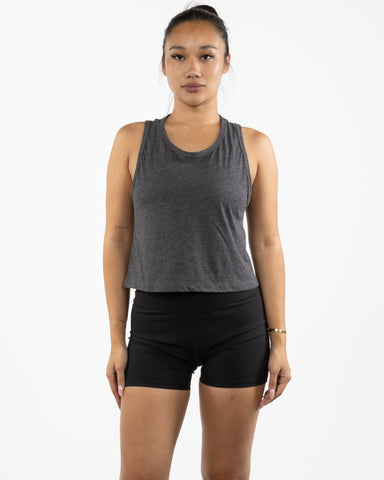 The Daily Crop Tank - Charcoal