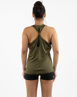 The Knot Back Tank - Olive
