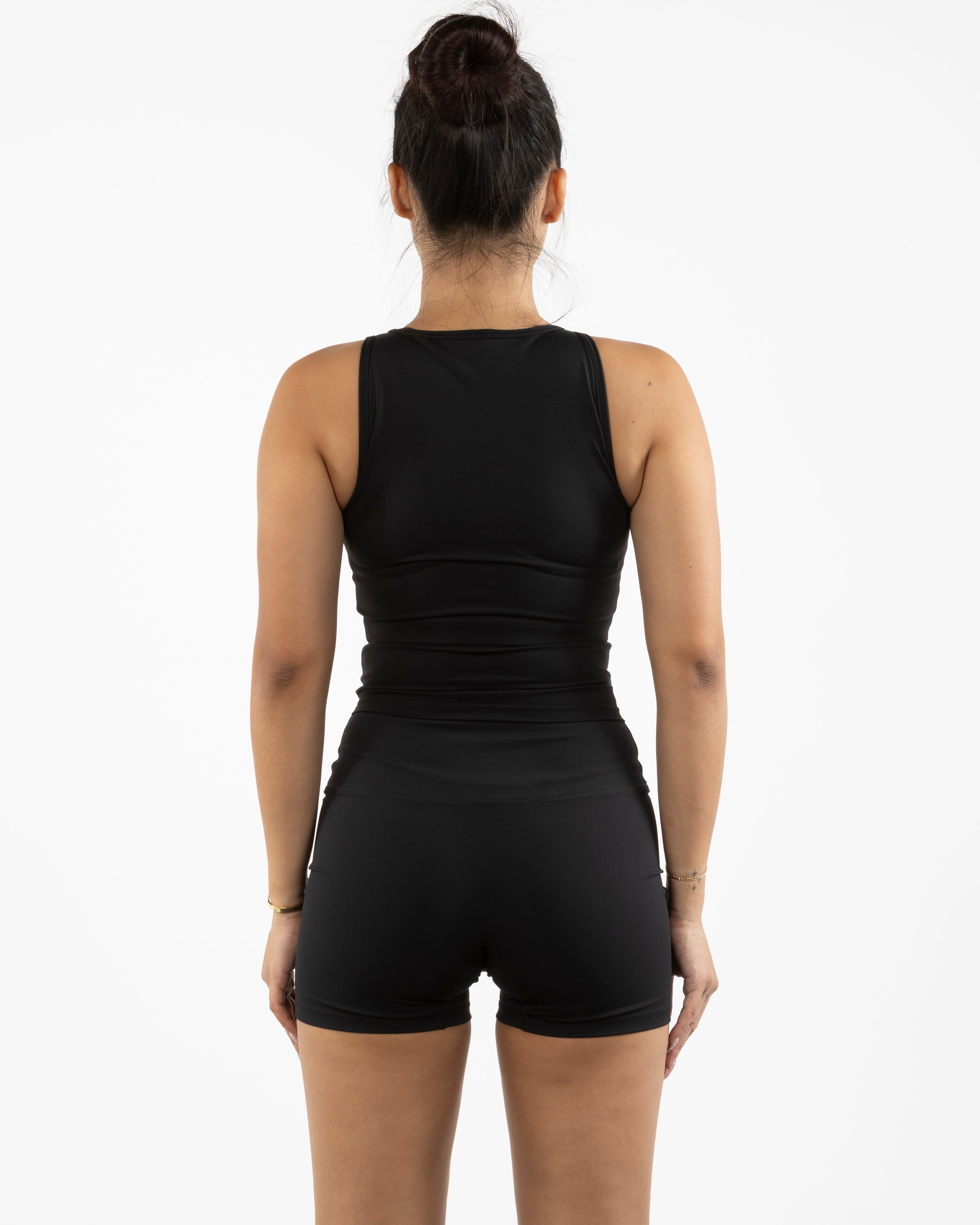 The Womens Active Crop Tank - Black