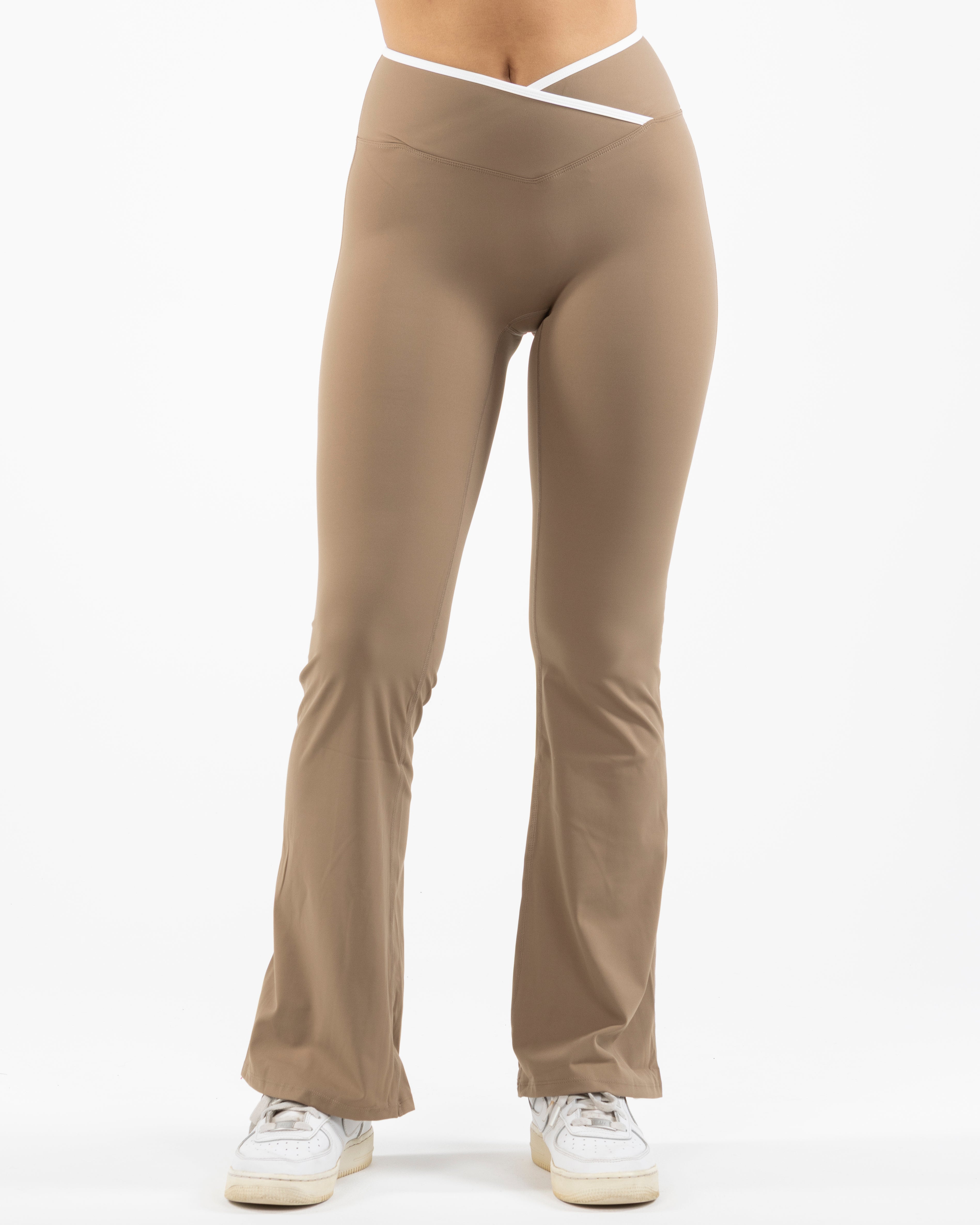 The Crossover Flare Legging - Brown