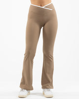 The Crossover Flare Legging - Brown