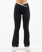 The Crossover Flare Legging - Black