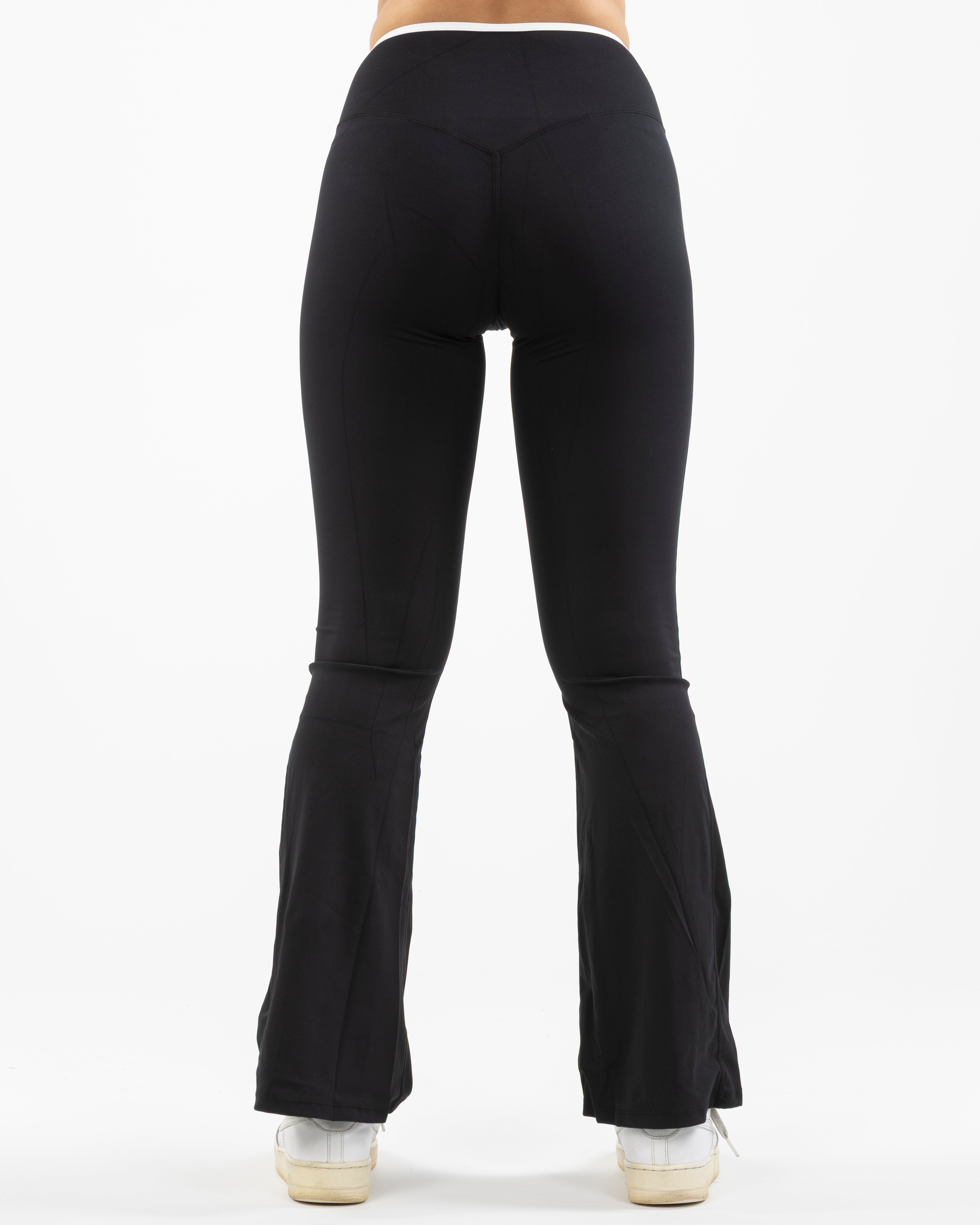 The Crossover Flare Legging - Black