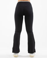 The Crossover Flare Legging - Black