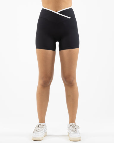 The Piped Crossover Short - Black