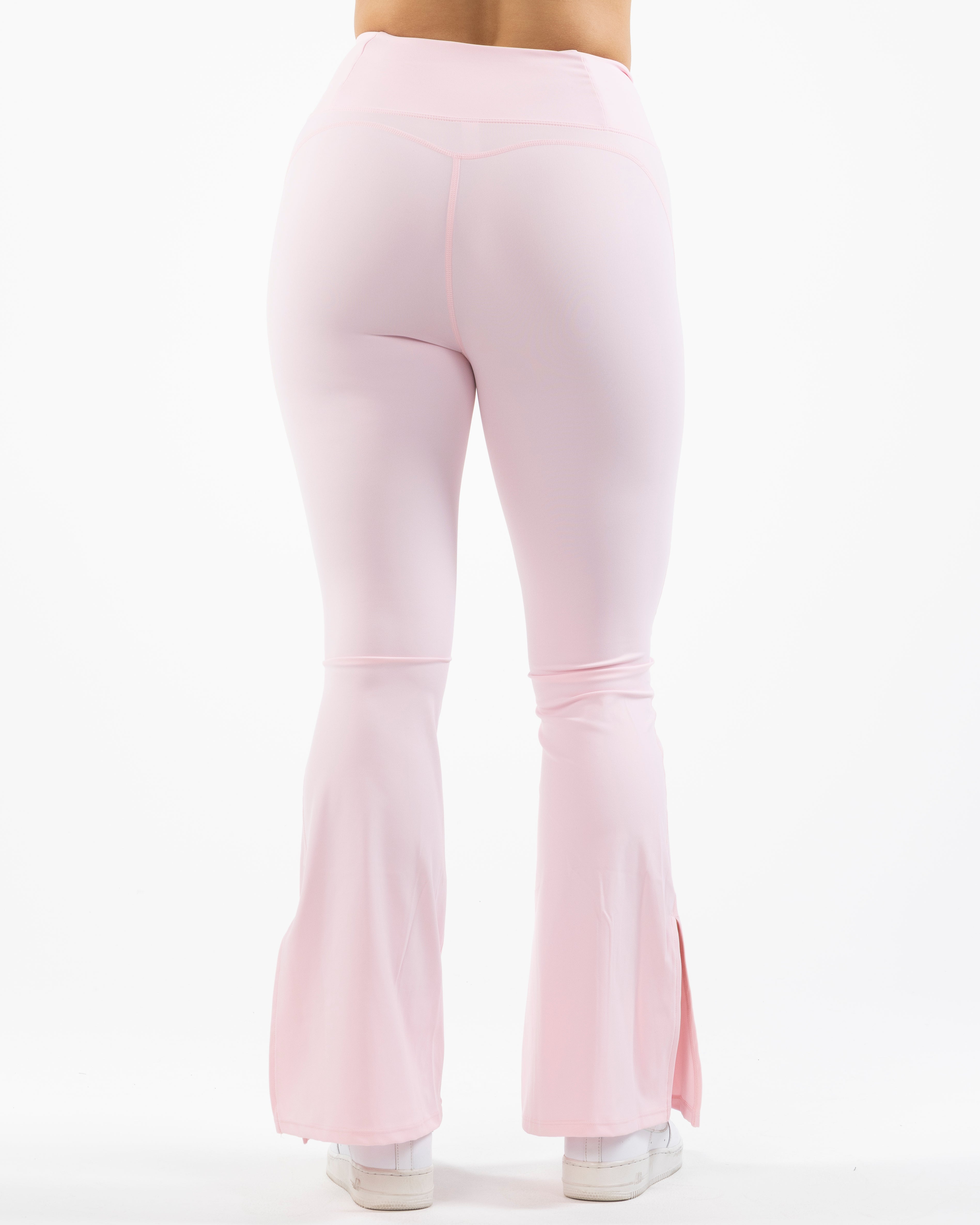 The Flared Side Split Legging - Pink
