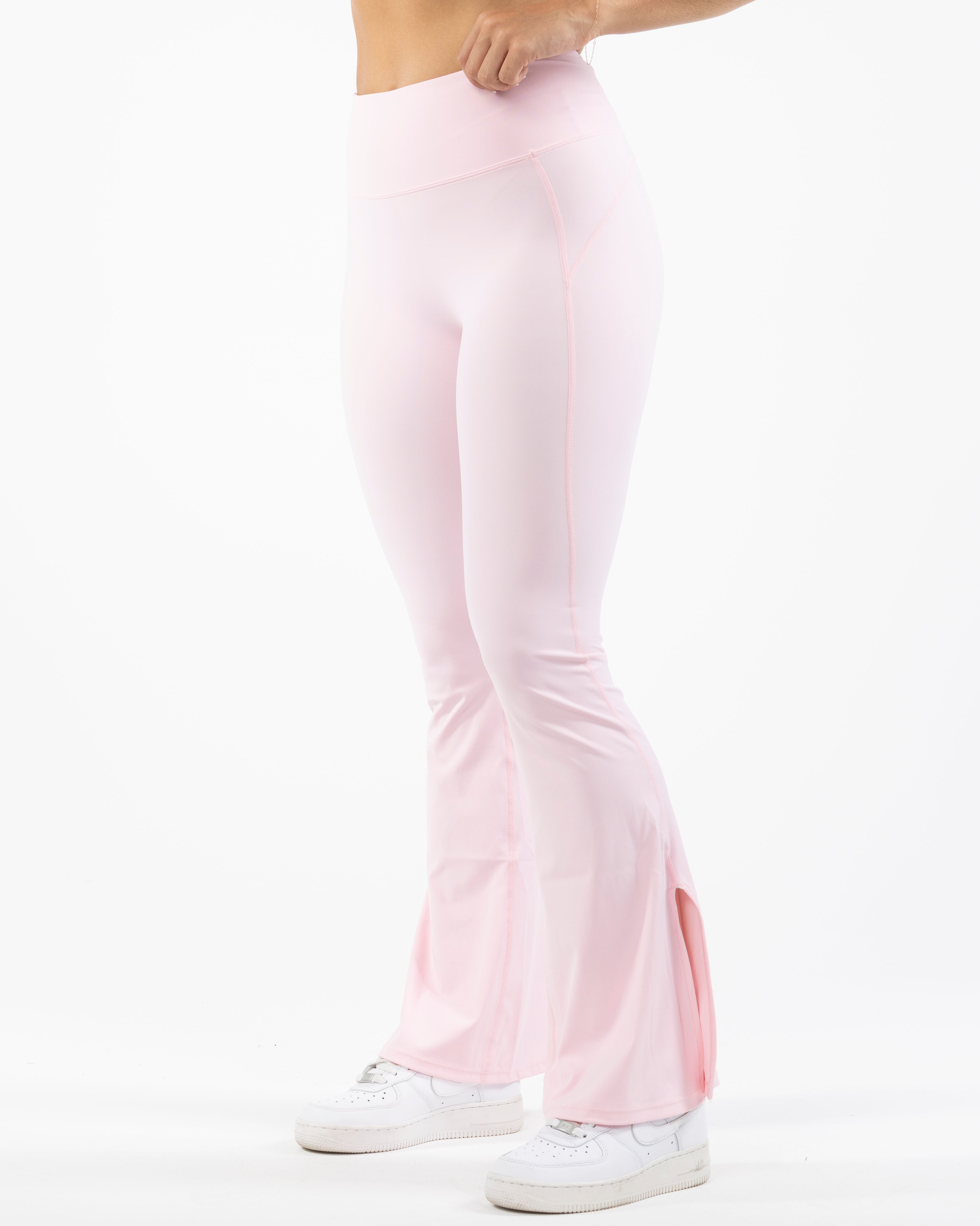 The Flared Side Split Legging - Pink