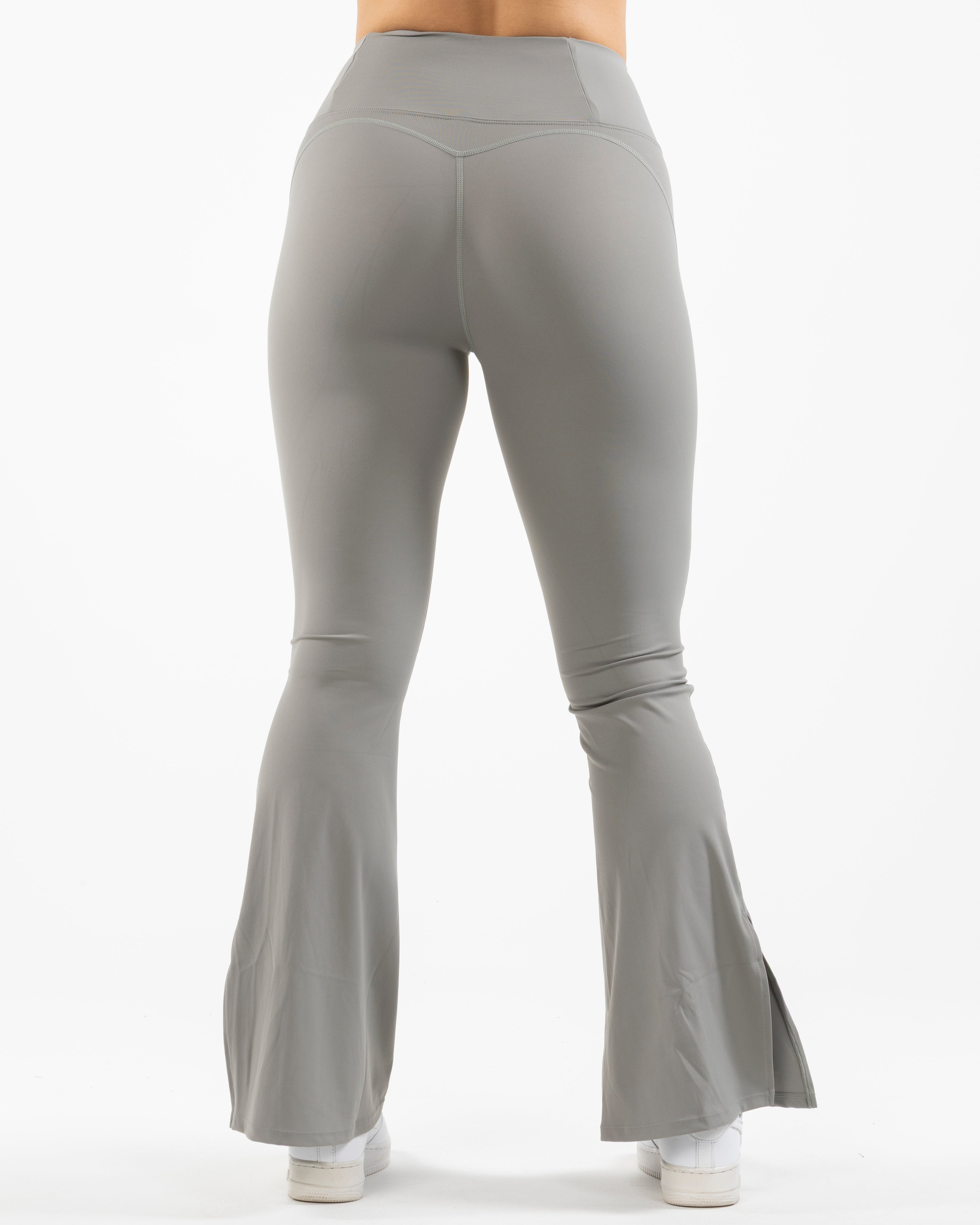 The Flared Side Split Legging - Grey