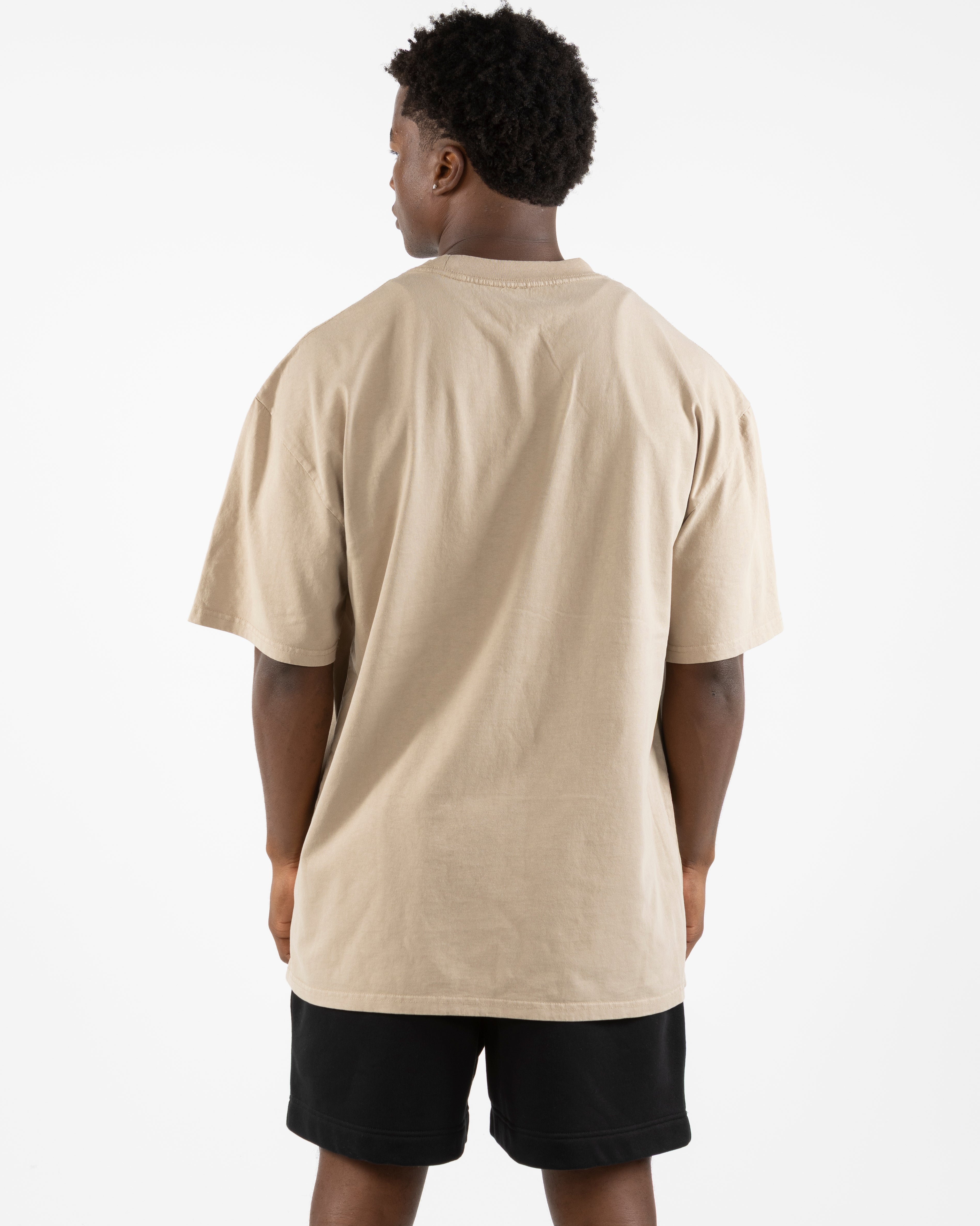 The Mens Heavyweight Tee - Washed Khaki