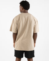 The Mens Heavyweight Tee - Washed Khaki