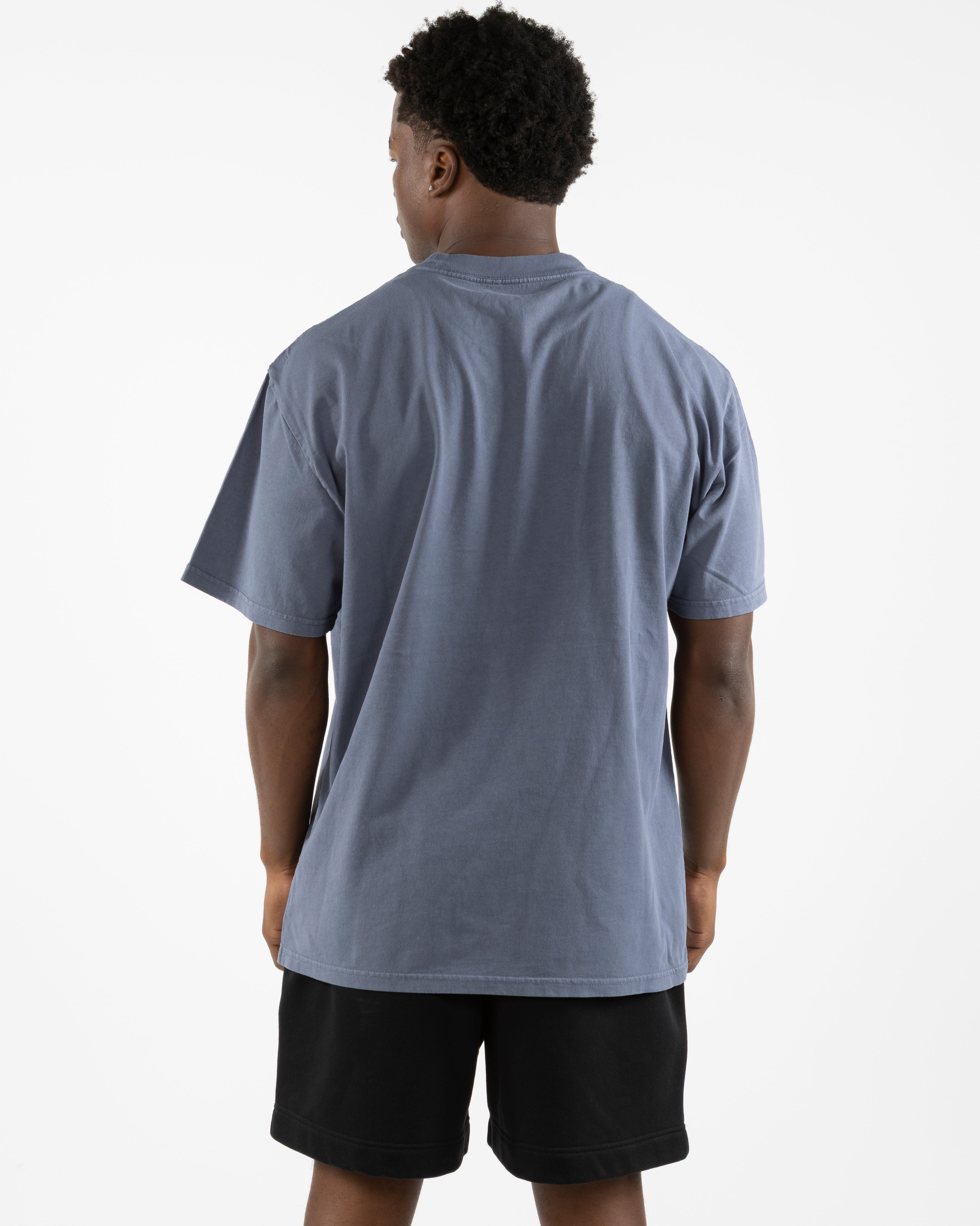 The Mens Heavyweight Tee - Washed Indigo
