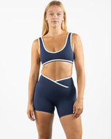 The Piped Bra - Navy