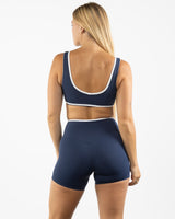 The Piped Bra - Navy
