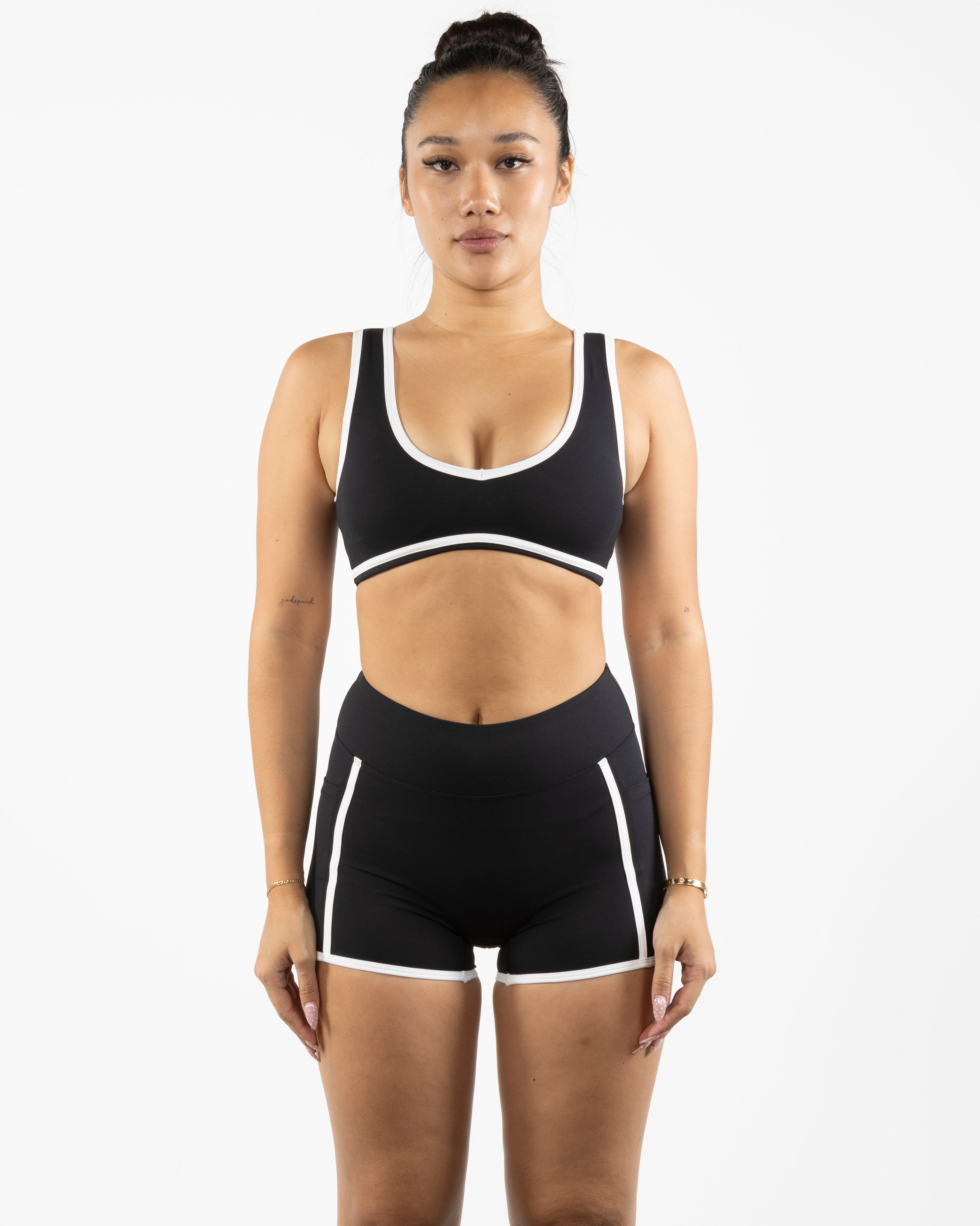 The Piped Bra - Black