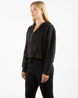 The Half Zip Hoodie - Black