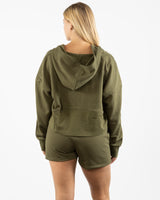 The Half Zip Hoodie - Olive