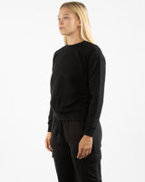 The Side Zip Crewneck - Black