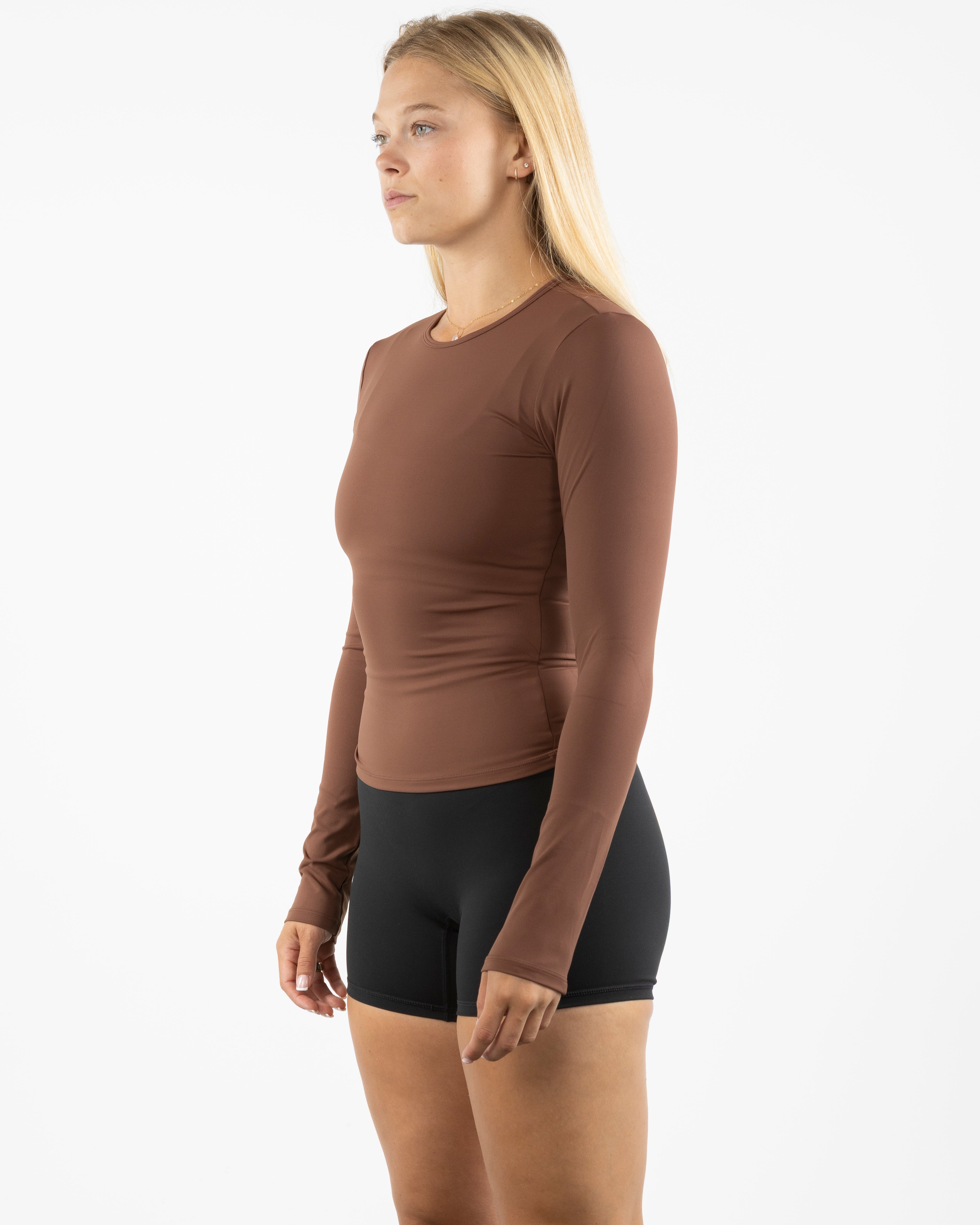 The Womens Sporty Long Sleeve - Brown