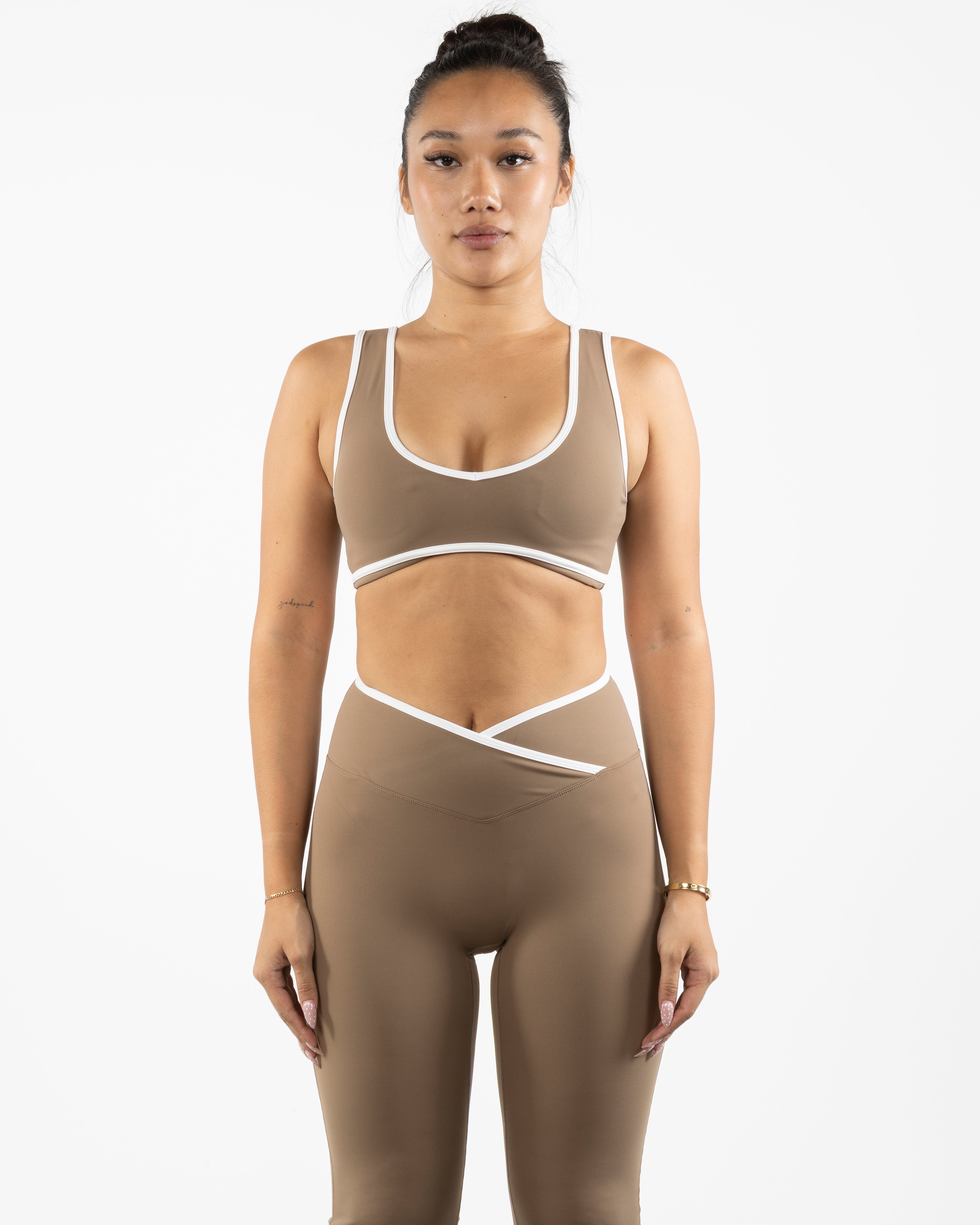 The Piped Bra - Brown