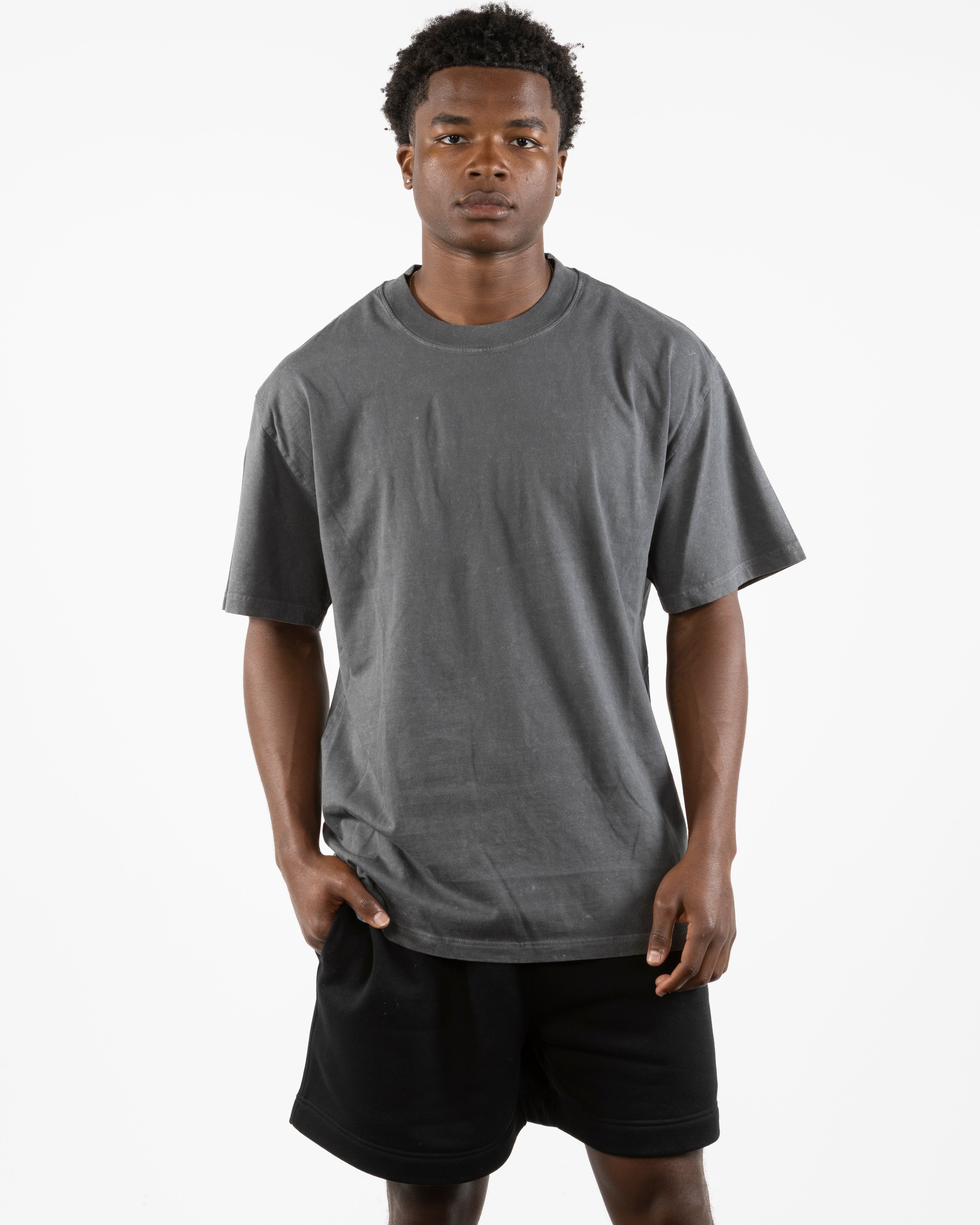 The Mens Heavyweight Tee - Coal Stone