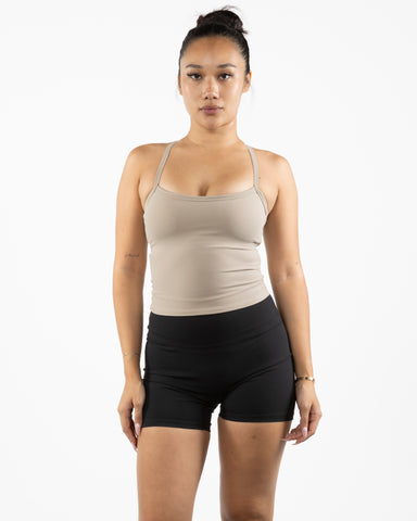 The Womens Sporty Tank - Light Brown