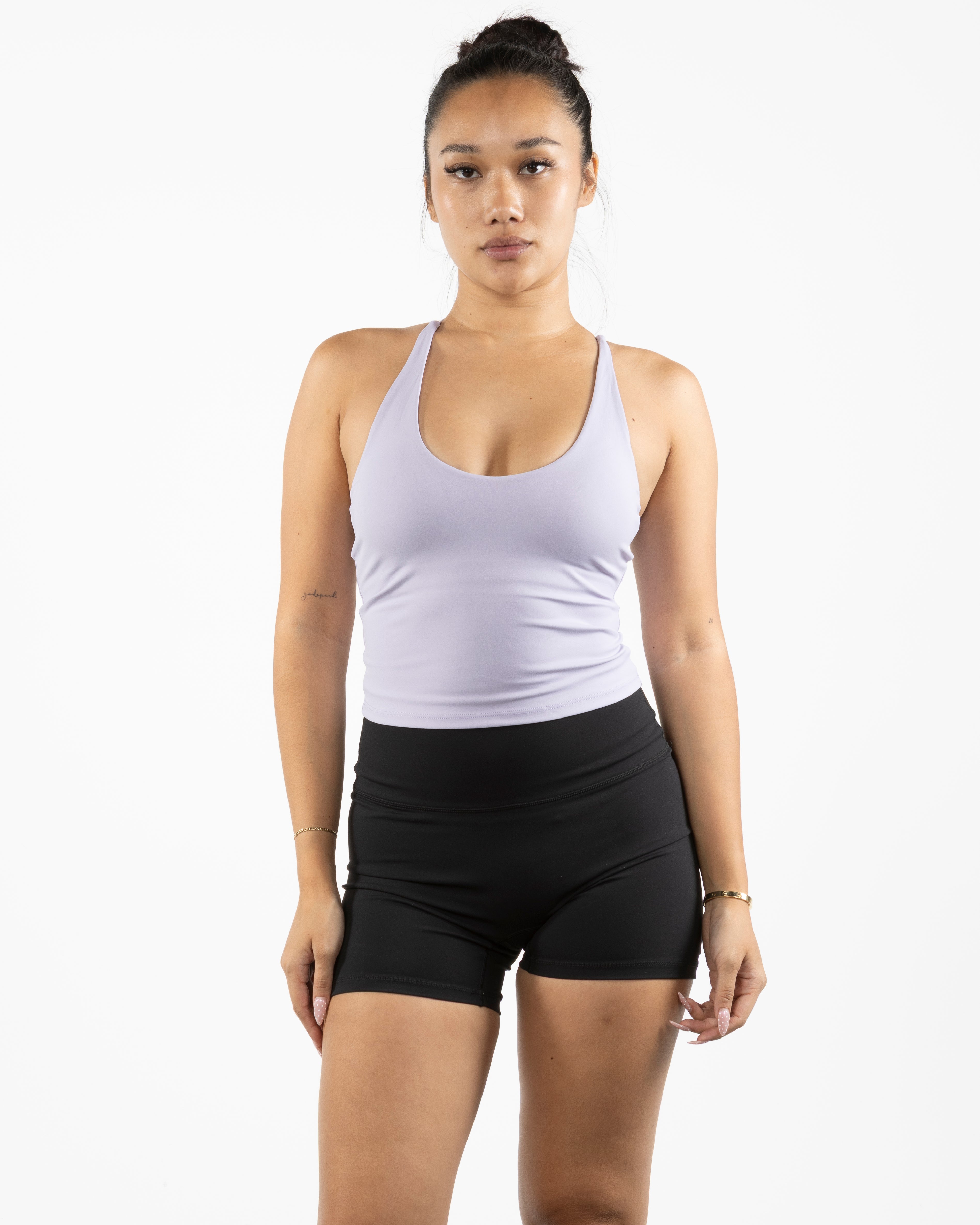 The Sporty Strappy Tank - Light Purple