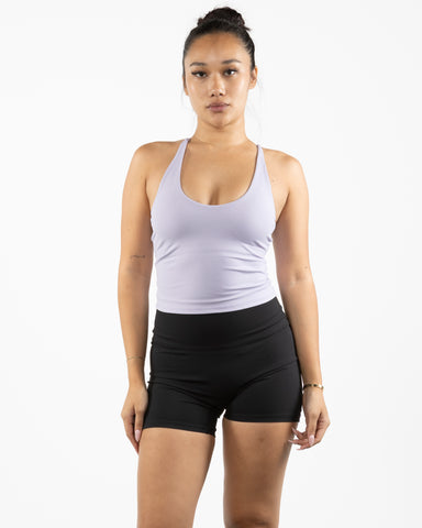 The Sporty Strappy Tank - Light Purple