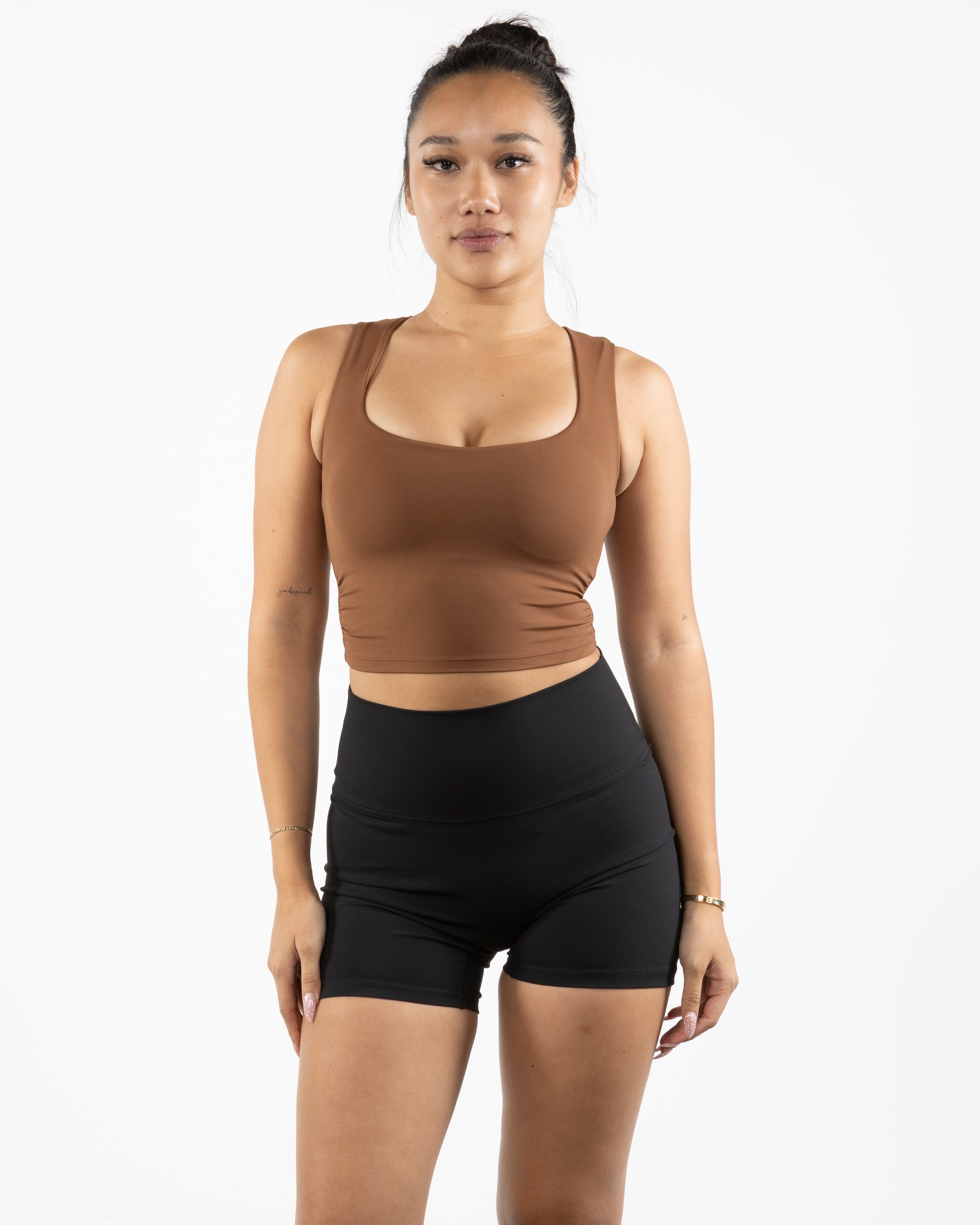 The Square Neck Tank - Brown