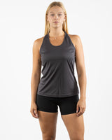 The Knot Back Tank - Charcoal