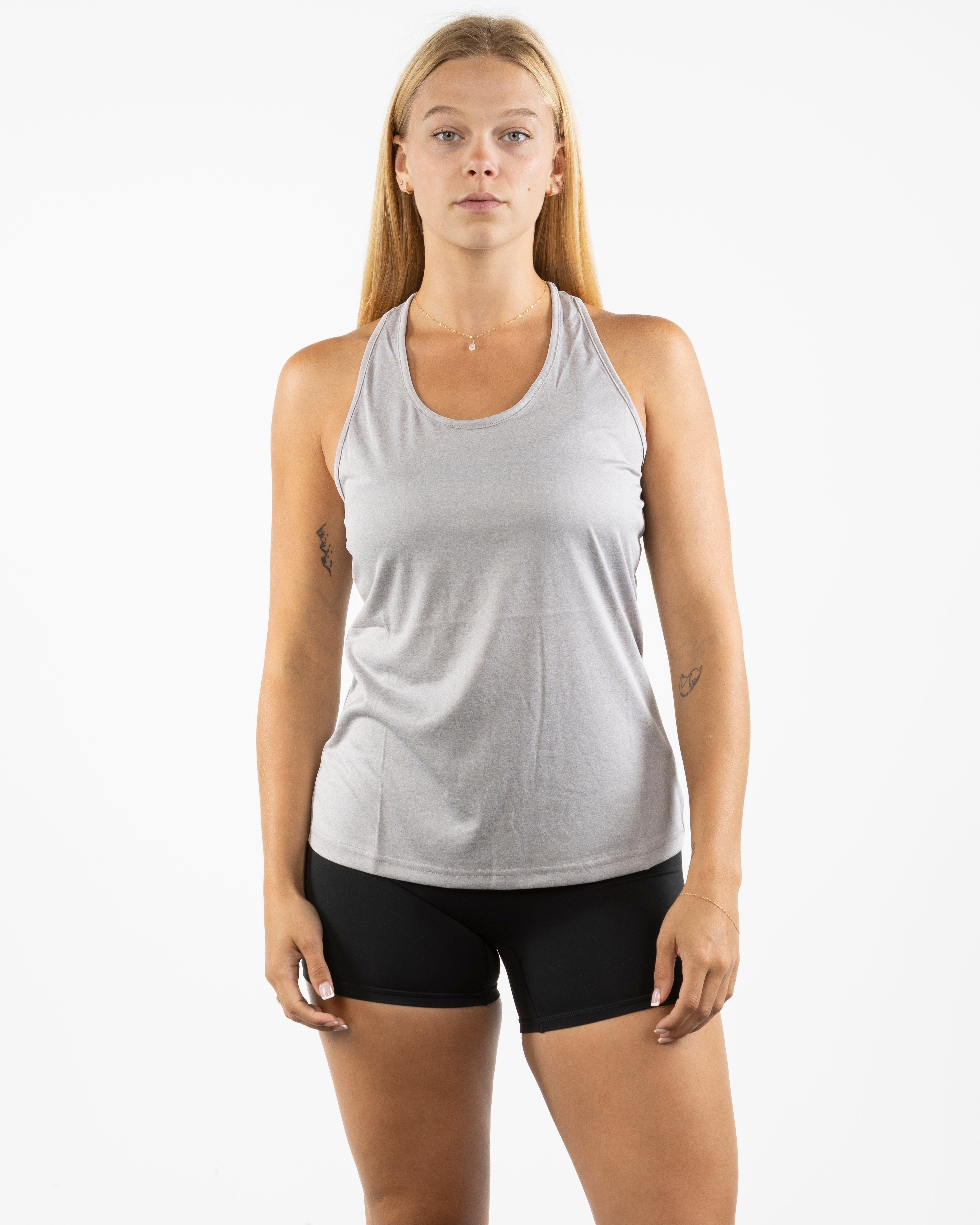 The Knot Back Tank - Silver