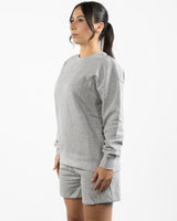 The Side Zip Crewneck - Heather