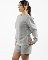 The Side Zip Crewneck - Heather