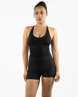 The Sporty Strappy Tank - Black