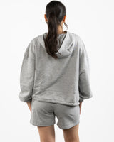 The Cropped Drawstring Hoodie - Heather