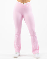 The Crossover Flare Legging - Pink