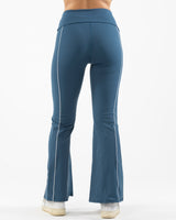 The Piped Flared Legging - Blue