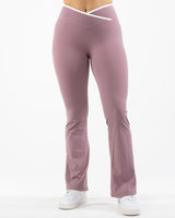 The Crossover Flare Legging - Light Purple