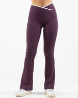 The Crossover Flare Legging - Purple